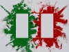 Sulla bandiera italiana,  olio su tela,  cm. 70x100,  2009