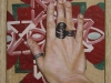 la mano di luisa,  olio su tela, legno, cm. 17x20,  2004