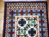 Ok un cazzo  blue and green ( particolare) ,  lana annodata a mano su ordito di cotone,  cm.90x140,  2000